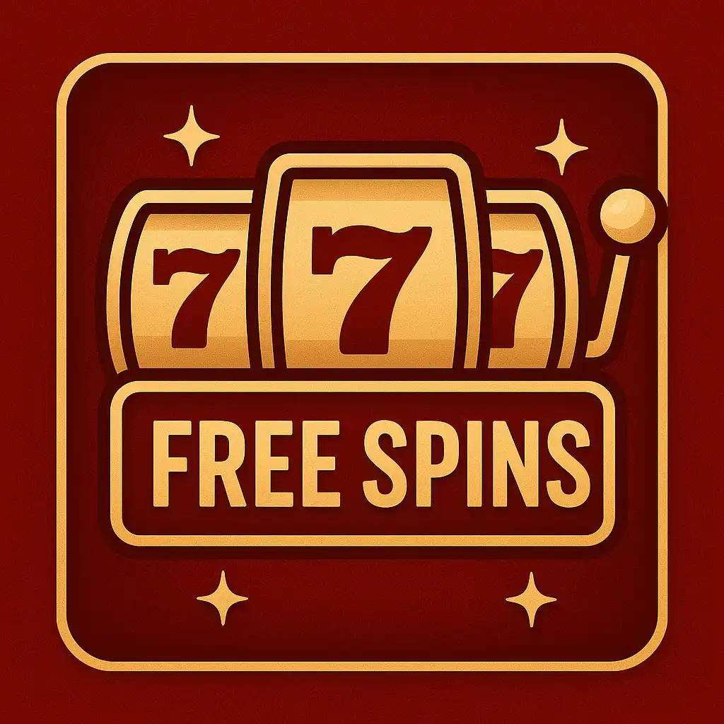 Free spins icon over slot reels